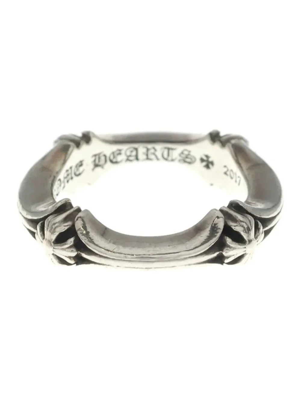 Chrome Hearts Plus and Bone Ring Silver